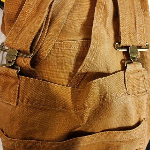Carhartt Rugged Flex Relaxed Fit Canvas Brown Overall Shortall 2XL Hard Work - Picture 6 of 15